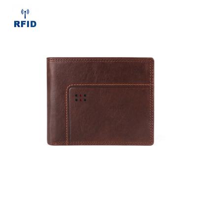 China Wholesale 2021 Popular Amazon RFID Hot Sale Genuine Leather Wallet RFID Blocking Anti Theft Leather Wallet for sale