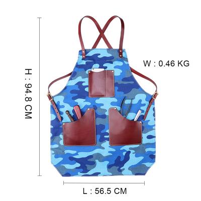 China Wholesale Working Denim Cloth Apron Dress Concise New Design Pattern Custom OEM Customized Logo Time Work for sale