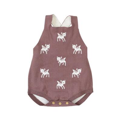 China Netting Sleeveless Cartoon Fawn Knitting Warm Winter Baby Crochet Sweater Clothes for sale