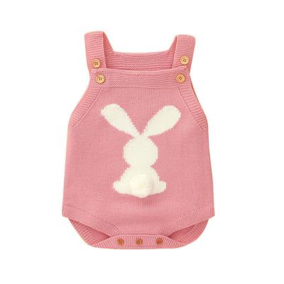 China The new sleeveless boutique knit lovely cartoon Easter bunny ties baby bunny crochet sweater for sale