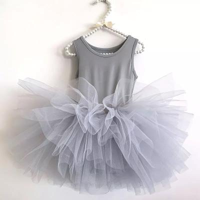 China Pink Tulle Ballet Dresses Available Customrization Kids Long Sleeves Kids Dancing Dress for sale