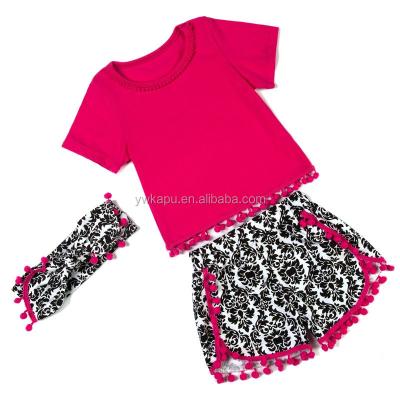 China Wholesale Polyester/Cotton Western Clothing Outdoor Clothing Sets Girl Boutique Clothing Summer 2018 for sale