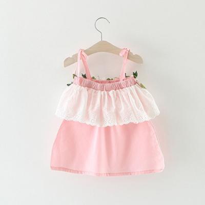 China 2020 New Design Summer Breathable Baby Girl Dress Sleeveless Flower Cotton Dress for sale