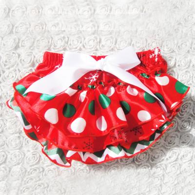 China Anti-pilling 2018 wholesale baby single bloomers for kids ruffle diaper cover satin bloomers with bow for sale