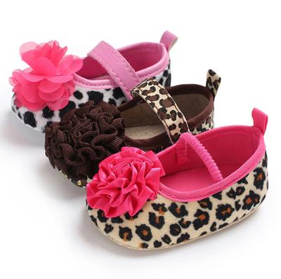 China Anti-odor Korea Promotional Style Leopard Print Baby Toddler Girls Fancy Shoes for Autumn and Spring for sale