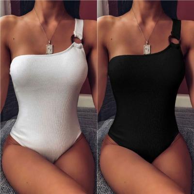 China Factory manufacturers ladies QUICK DRY sexy one piece swimsuit one piece sexy shoulder ring bikini for sale