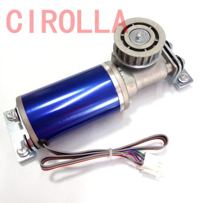 China 24V 75W Blue Circular Brushles Glass Sliding Door Motor Casing Diameter 60.5mm for sale