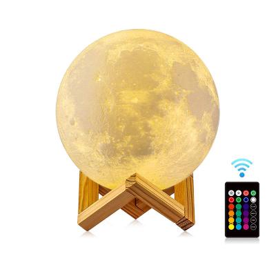 China 2020 Amazon Selected Modern Led 3d Moon Lamp with Remote Control Large Size Galax Y Moon Night Light -15cm for sale