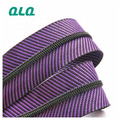 China Nylon Nylon Zipper With Cross Grain Tape Zipper Roll Long Chain Nylon Monofilament Textile Shoe Garment Home Teeth Run Smoothly 3# for sale