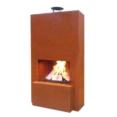 China Square Iron Garden Outdoor Fireplace Backyard Patio Gas Fire Pit Heater for sale