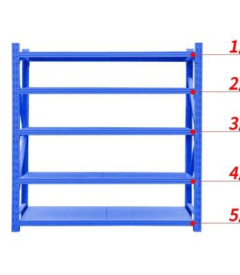 China Medium Heavy Duty Multi-Layer Iron Shelf Light Warehouse Display Rack Warehouse Stored Multi-Layer Shelves for sale