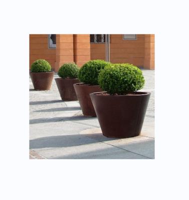 China Garden Decoration Surviving Garden Steel Flower Pots Landscape Decoration Flower Pots Customer Service for sale