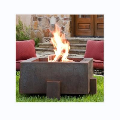 China Large Corten Barbecue Vintage Steel Fire Pit Outdoor Use /square Cast Iron Propane Fire Pit for sale