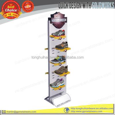 China Single Competitive Price Fashionable Metal Sports Shoes Rack Display for sale