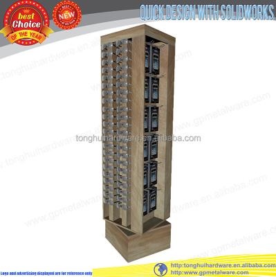 China Customized Floor 4 Sided Wooden Rotating Display Stand Customized Flooring 4 Sided Wooden Rotating Display Stand for sale