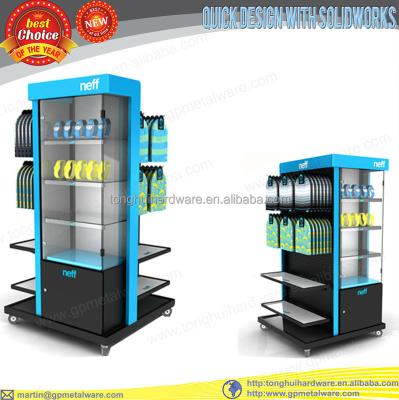 China Store Watch Glass Free Standing Display Cabinet for sale