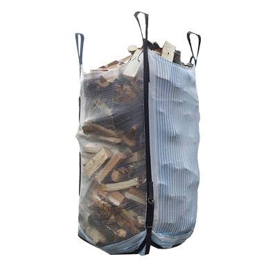 中国 Food Grade / Water-pfoof PP Aerated Large Volume Fibc Vented Mesh Bags Jumbo Bag For Firewood 販売のため