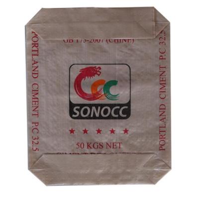 China Block 50kg 50kg Polypropylene Valve Bag Moisture Proof PP Woven Bottom Netting Material For Chemicals/Cement/Fertilizer for sale