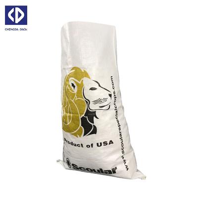 China 25kg Fertilizer Rice Plastic Packaging Bag 50kg PP Woven Raffia Bags Recyclable Polypropylene Woven for sale