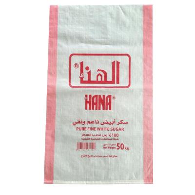 China Recyclable White Plastic Bag PP Woven Bag For Sand Cement Waste 25 Kg 50 Kg for sale