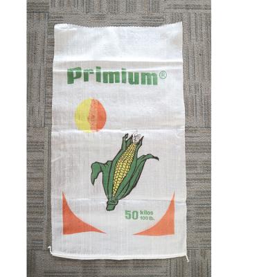 China China Recyclable Polypropylene Fabric Plastic Rice Grain Packaging Bags 25kg 50kg Single Sack PP Woven Raffia Te koop