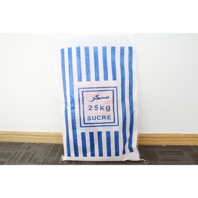 中国 Factory Price OEM 25kg 50kg Recyclable White Color Recycle Salt Sugar Packaging PP Woven Bag 販売のため