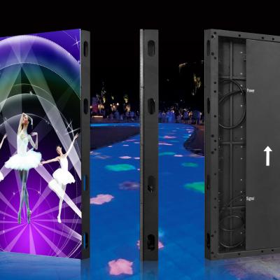 China Outdoor interactive p4.81 skid video led dance floor LED display fashion show club led screen waterproof high quality shine for sale