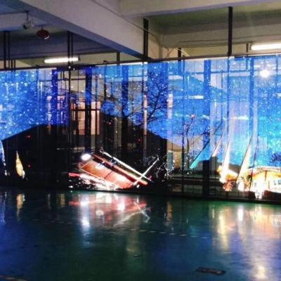 China Indoor And Outdoor P3.9-P7.2mm Large Glass Curtain HD Build LED Display for sale