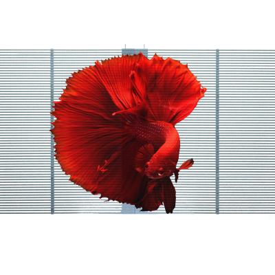 China Semi - Outdoor Semi-outdoor Curtain HD Glass LED Display P3.9-P7.2mm for sale