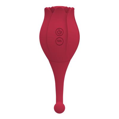 China 10 Frequency Vibration Tongue Licking Vibrator Rose G Spot Clit Stimulator Female Masturbator for sale