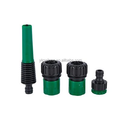 China Variable Spray Models Straight Water Spray Nozzle Garden Water Gun Set With Flexible Hose Connector Fittings for sale