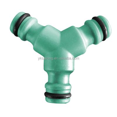 China Garden Irrigation 3 Ways Garden Hose Flexible Hose Connector Coupling Hose Ends for sale