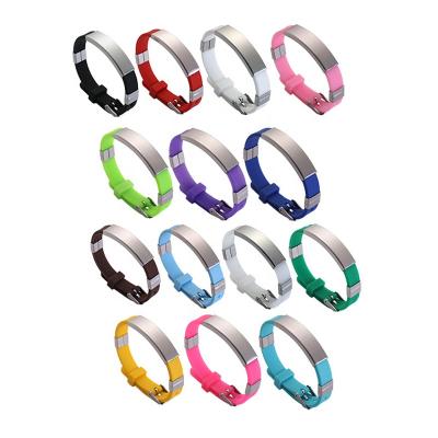 China Custom Personalized Metal Silicone Wristband Medical Alert ID Medical Bracelet For Women Men Kids for sale