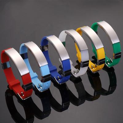 China Medical Custom Adjustable Silicone Alert ID Bracelet Wristband Allergy ID Relief Wristband for sale