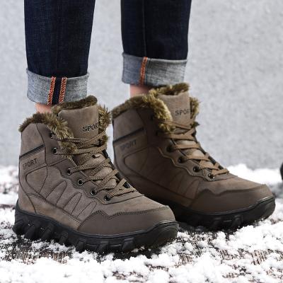 China Fashion Trend New Arrival Goods Size 14 Genuine Leather Warm Men High Top Outdoor Hiking Shoes Winter Snow Boots Big Size for sale