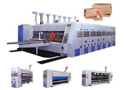 China Automatische het voeden Golfkartondoos die Machine/Flexo-Drukmachine maken Te koop