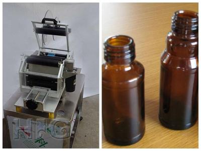 China Handheld Manual Round Bottle Semi Automatic Labeling Machine ,  Label Applicator Machine for sale