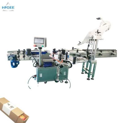 China Automatic top side flat labeling machine for flat surface packaging and labeling machine price label applicator machine for sale