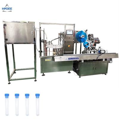 China 2ml cryovial tubes filling capping and labeling machine line 10ml vacutainer vial blood test tube filling capping machin for sale