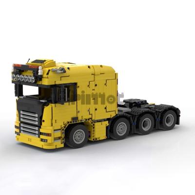 China Scania 6 x 8 Truck App Remote Control New Year Gift Building Block Tech Splicing Plastic MOC Assembly for sale