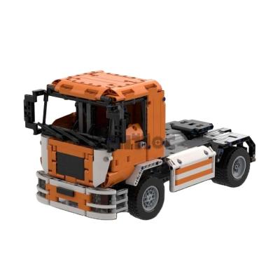 China New Design MOC Mann Semi Trailer Truck Boy Gift Mosaic Building Block Plastic Technology for sale