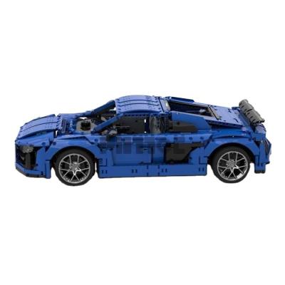 China Superb Plastic First Class R8 V10 Motor Sports Car Assembly Building Block Parts Package Static Display Model Toy Insert Gift for sale