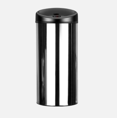 China WITH LID 30L40L50L60L Sensor Round 30L40L50L60L Silver Black Red White Infrared Electronic Electronic Automatic Waste Bin for sale