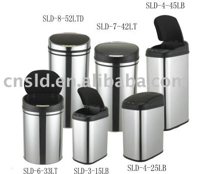 China Touchless Automatic Motion Stainless Steel Infrared Sensor Trash Can Rubbish Trash Can for sale