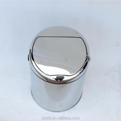 China Sustainable 4L Stainless Steel Sensor Bin Round Trash Can Chrome Plated Full Infrared Rubbish Bin for sale