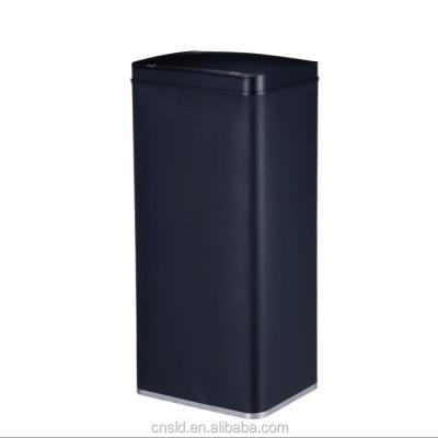 China WITH LID Europe Top Selling Electronic Trash Can Garbage Bins Trash Bins Anti-finger Printing Black 80L for sale