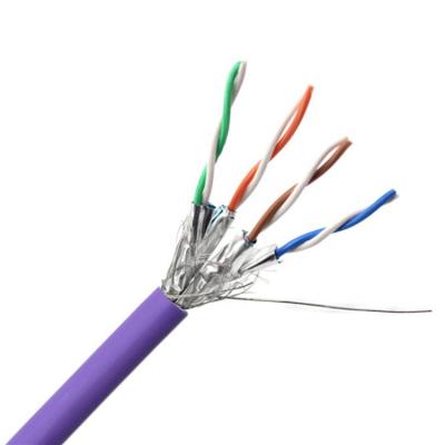 China CAT7 Reel 305m 4 Pairs 0.57mm CMR cm CMP CPR LSZH PVC PE Network Solid Copper Cat 7 AXT7-SFTP LAN Cable for sale