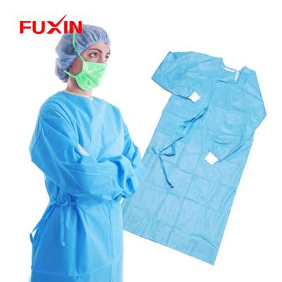 China Impermeable Disposable Isolation Gowns Level 1 Nonwoven Fabric 2 3 Fluid Resistant For Hospital for sale