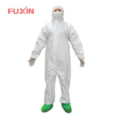 China Waterproof Safety Disposable Nonwoven Protective Coverall For Food Industry Painting for sale