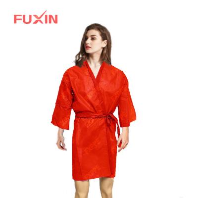 China Disposable Nonwoven Kimono Kimono For Beauty Salon And SPA for sale